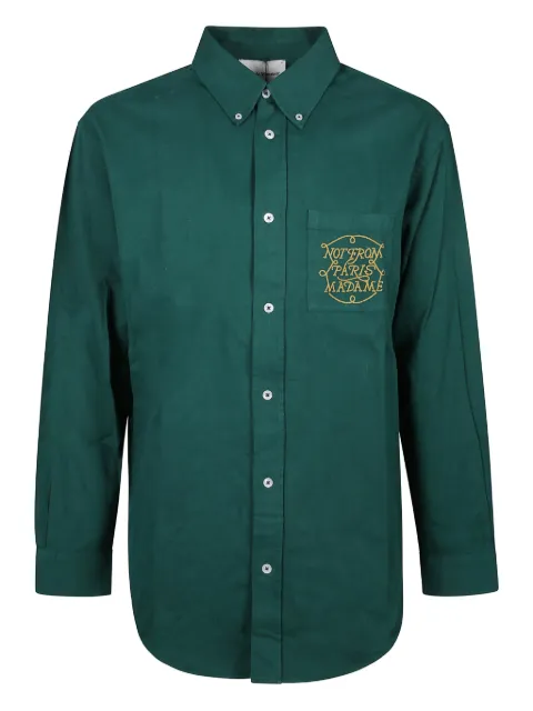 Drôle De Monsieur La Chemise slogan shirt Green HSH237CO217DGN