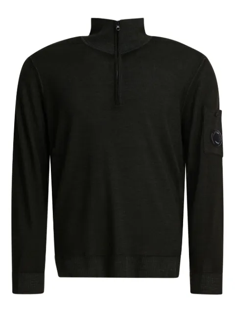C.P. Company wool zip-up sweater Black 19CMKN025A003247F978