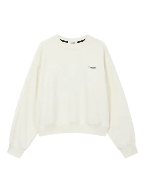 TOMBOY logo-embroidered sweatshirt Neutrals 9105322113