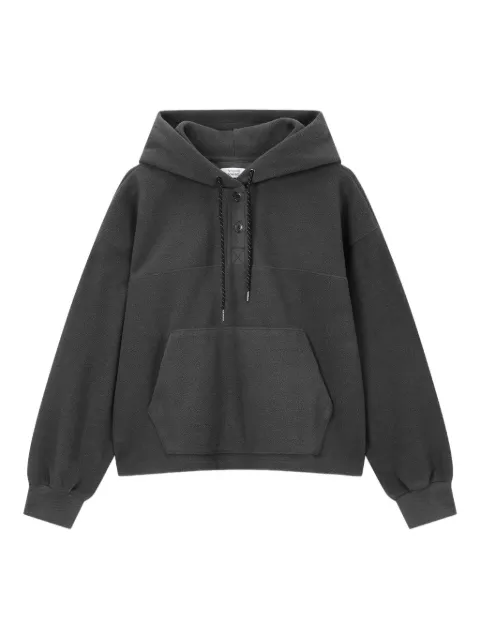 TOMBOY fleece button-placket hoodie Grey 9105422209