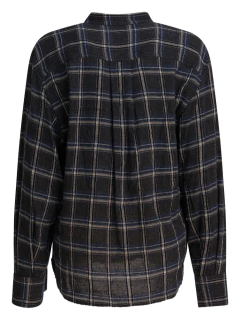 ISABEL MARANT check-pattern blouse Black HT0741FAC4J01I