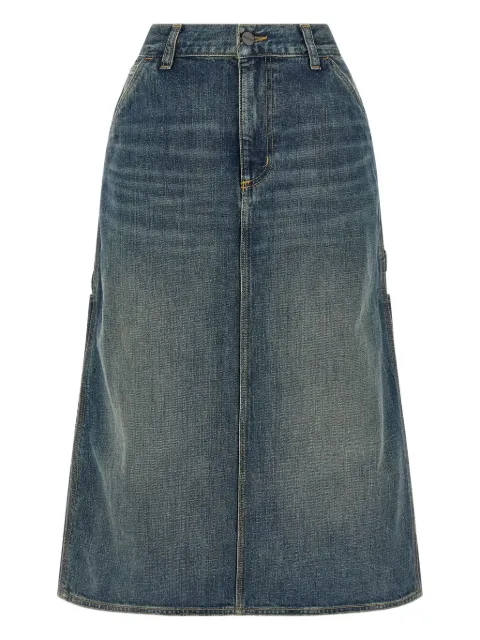 Carhartt WIP contrast-stitching denim skirt Blue I034224