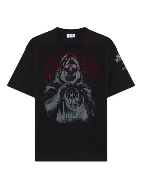 GCDS graphic-print T-shirt Black B2CM2317JF1
