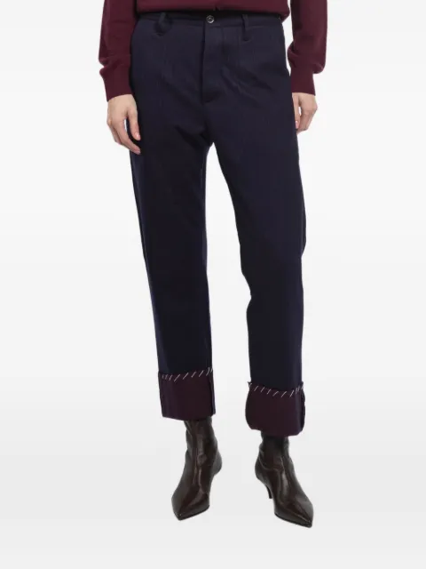 Maurizio Massimino Peter cuffed trousers Blue PETER