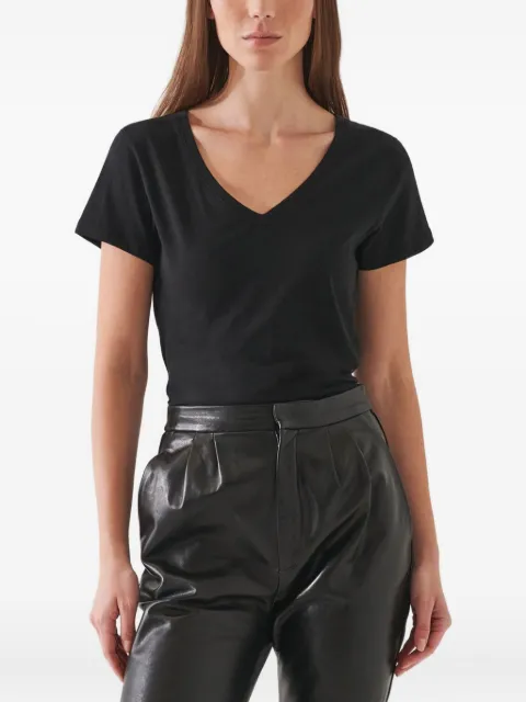 PATRICK ASSARAF V-neck short-sleeve T-shirt Black W92V09