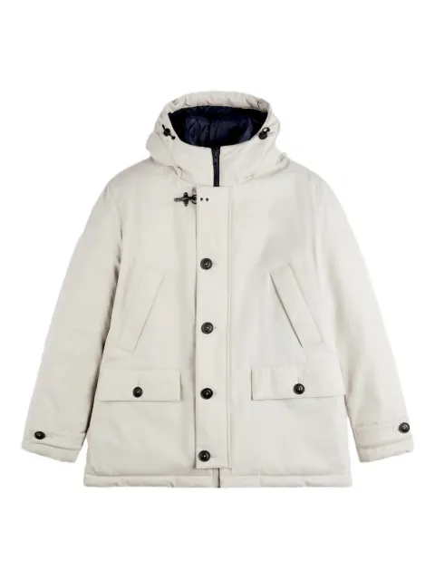 Fay button-up hooded parka coat Neutrals NAM13510220XLM