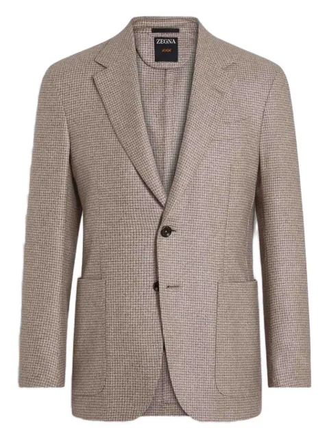 Zegna checked button blazer Neutrals 259060A210FP20