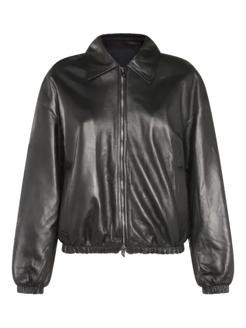Salvatore Santoro zip leather jacket Black W25SANTD49035DASFALTO