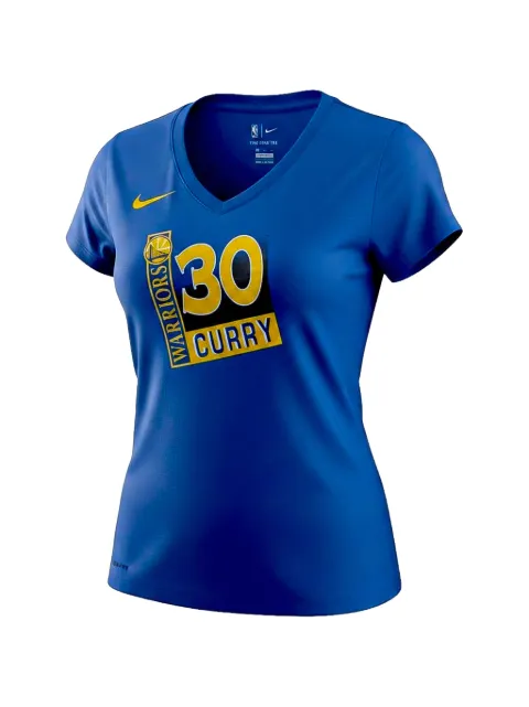 Nike x NBA Golden State Warriors Stephen Curry V-Neck T-shirt Blue AQ5978