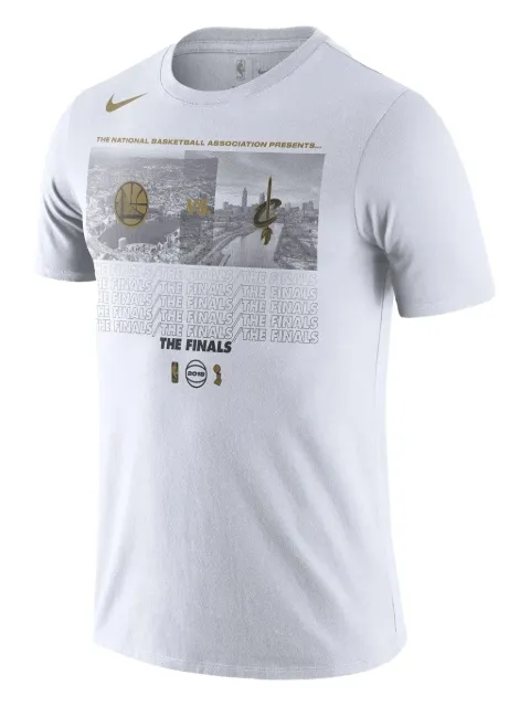 Nike 2018 NBA Finals Bound Dueling Team Matchup T-shirt White GSWCLEVFINALS2018