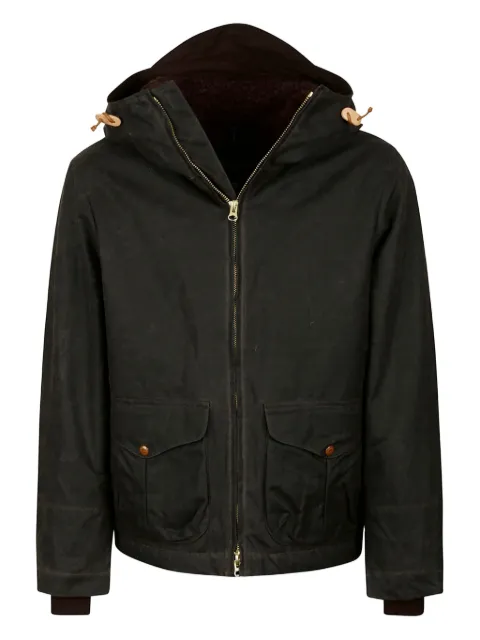 Ceccarelli buttoned hooded jacket Brown 7066WX