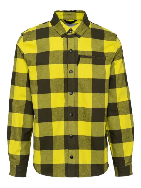 Aztech Mountain Loge Peak check zip ski shirt Yellow AM400232