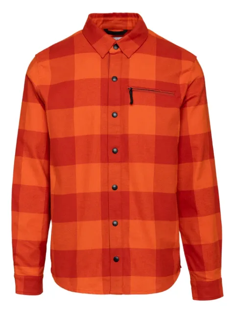 Aztech Mountain check zip ski shirt Orange AM400232