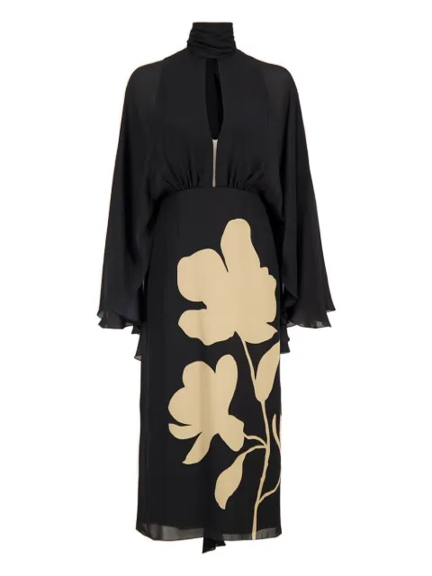 Johanna Ortiz Post Treasured floral midi dress Black PT03243