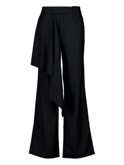 Johanna Ortiz Outlaw drape-detail trousers Black PT03384