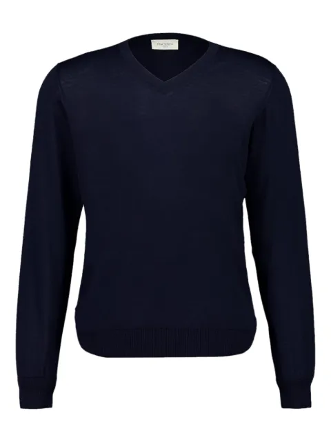 Piacenza Cashmere V-neck long-sleeve sweater Blue 7036606