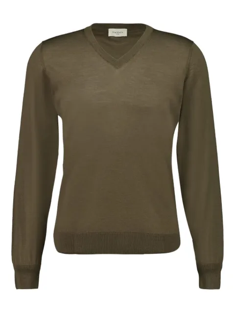 Piacenza Cashmere V-neck long-sleeve sweater Green 7036606