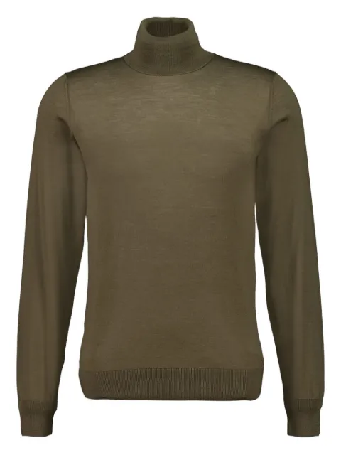 Piacenza Cashmere shearling stitch high-neck sweater Green 7034606