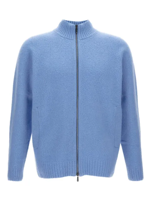 Drumohr zip-front high-neck sweater Blue D8W202G732
