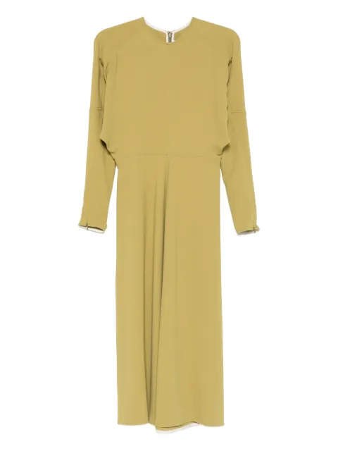 Victoria Beckham Dolman long-sleeve midi dress Green 1126WDR005231A