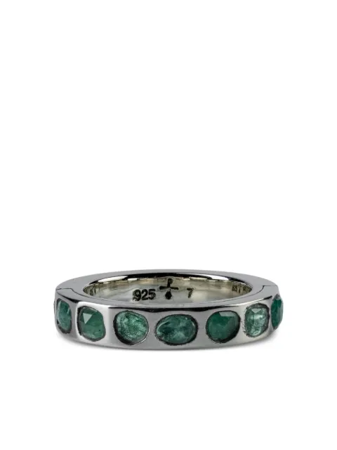 Parts of Four sterling silver Sistema emerald ring Silver 110112PAEMER