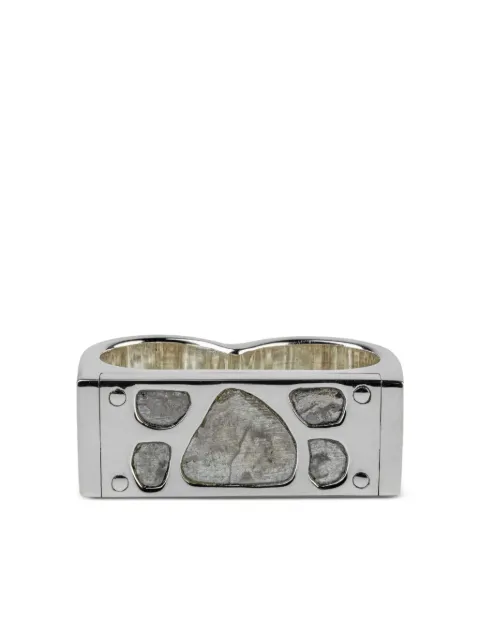 Parts of Four sterling silver diamond double ring Silver 20141PADIA
