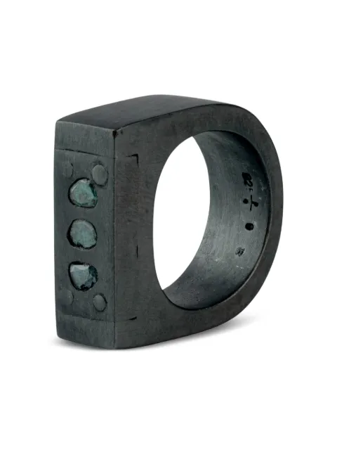 Parts of Four sterling silver diamond ring Black 17146KABDIA