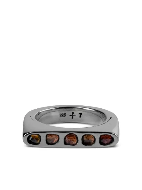 Parts of Four sterling silver Sistema sapphire ring Silver 110111PAOSAF