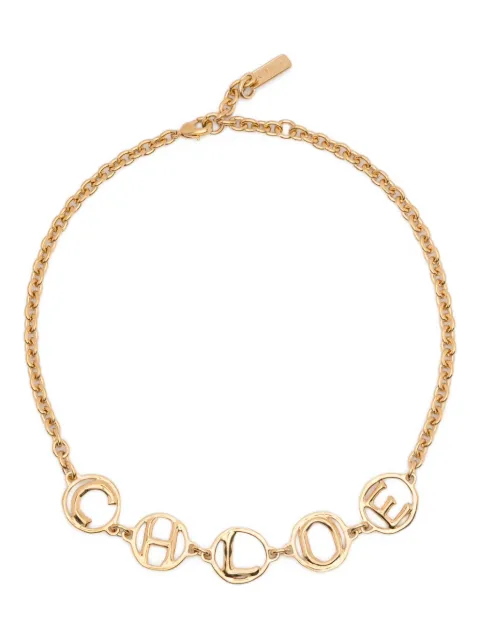 Chloé Script choker necklace Gold CH26SJN13CB7