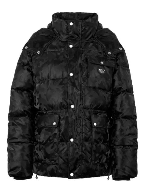 Philipp Plein camouflage puffer jacket Black LAECMRB3077PNY002N