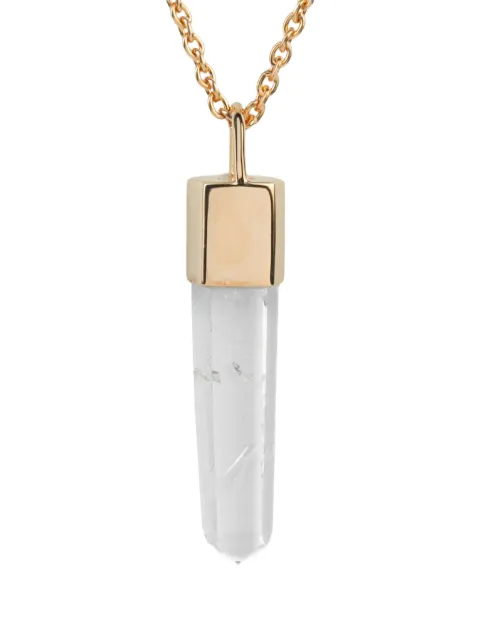 Parts of Four lemurian quartz talisman necklace Gold K407YMALEM