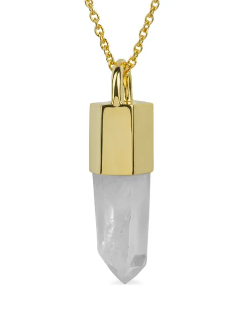 Parts of Four lemurian quartz talisman necklace Gold K415YGALEM