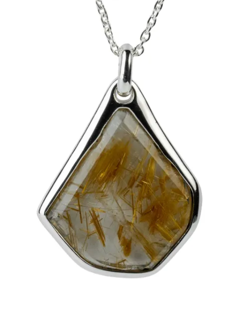 Parts of Four Halos rutilated quartz necklace Silver K460PARQ