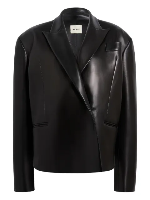 KHAITE lapel fur jacket Black 6208937200