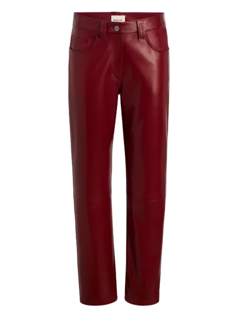KHAITE Callum pocket lambskin trousers Red 3171960527