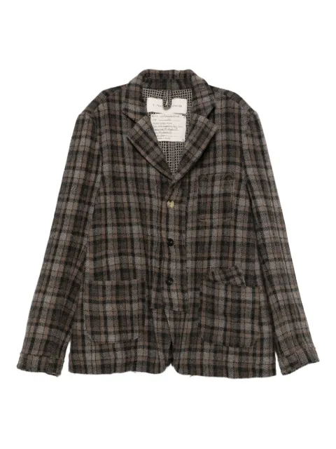 A Tentative Atelier plaid shirt jacket Brown MA2526352B