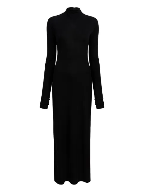 KHAITE long-sleeve mock-neck maxi dress Black 5463612200