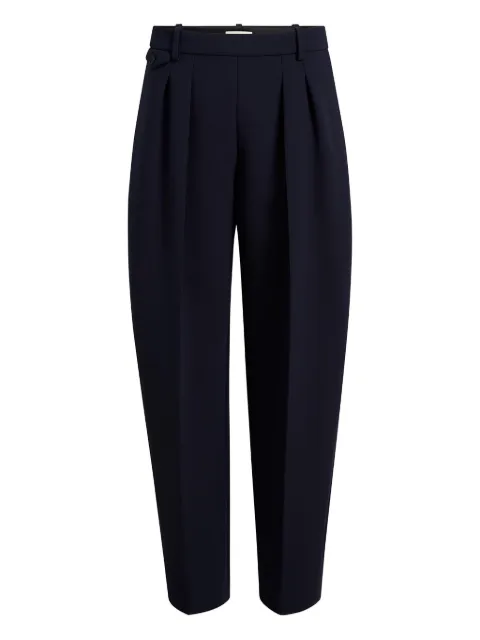 KHAITE button-detail pleated trousers Blue 31794114979
