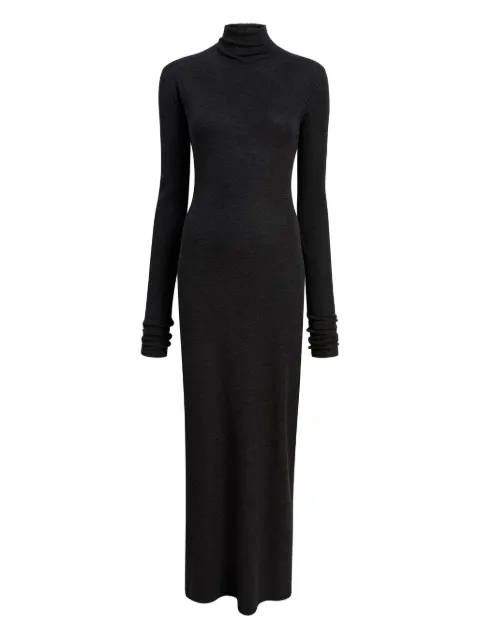 KHAITE roll-neck long-sleeve dress Grey 5463612205