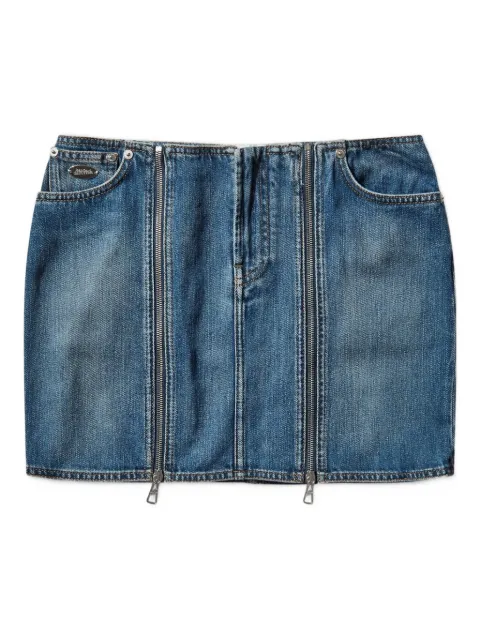 Jean Paul Gaultier two-zip detail denim mini skirt Blue 2504WSK023D025