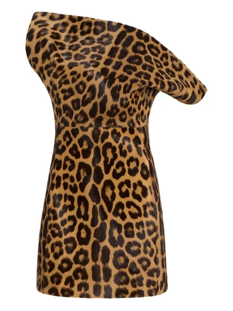 KHAITE off-shoulder leopard top Brown 2426959876