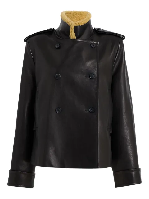 KHAITE Dean leather jacket Brown 6199729200