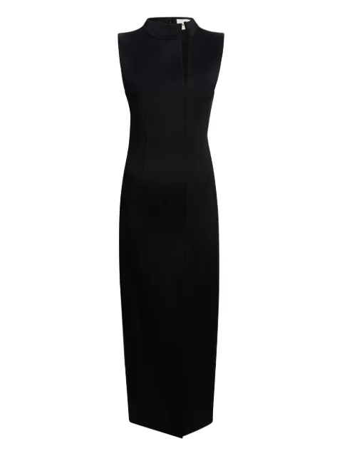 KHAITE slit-detail sleeveless midi dress Black 55304070200