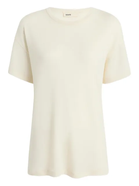 KHAITE Maeve short-sleeve T-shirt Neutrals 2386612103