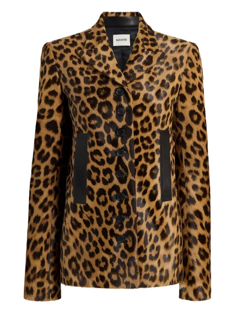 KHAITE Button Leopard Jacket Brown 6161959876