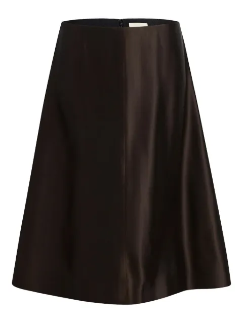 KHAITE Nania twill midi skirt Black 4165479918