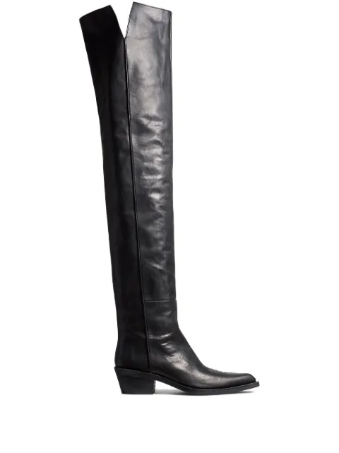 KHAITE 35mm Clive over-the-knee boots Black F1114945200
