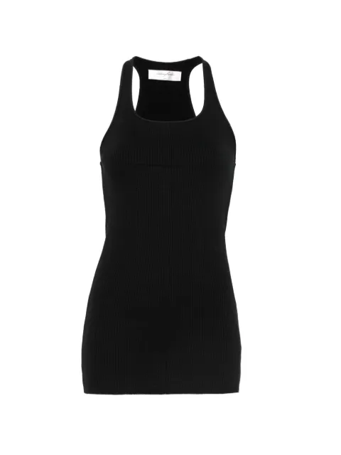 Matières Fécales seam-detail ribbed tank top Black MAT01T101