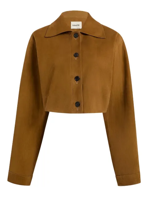 KHAITE Sue suede cropped jacket Brown 6151709907