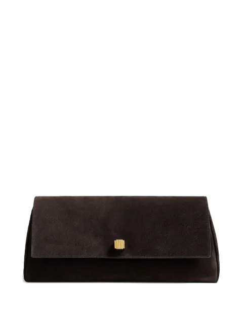 KHAITE Audrey suede clutch bag Brown H3033726950